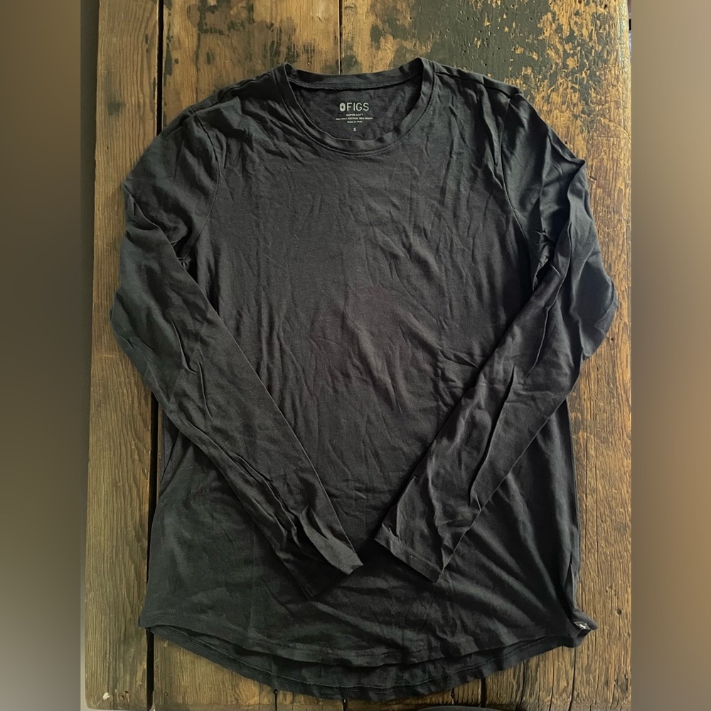 Figs Supersoft Longsleeve Underscrub, Women’s Small, dark slate blue/ grey